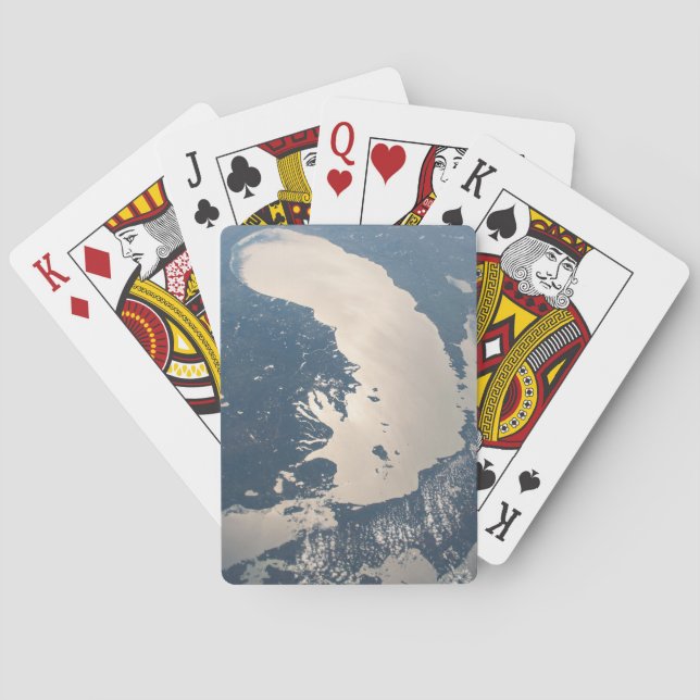 Sunglint Beams Off Lake Michigan Poker Cards (Back)