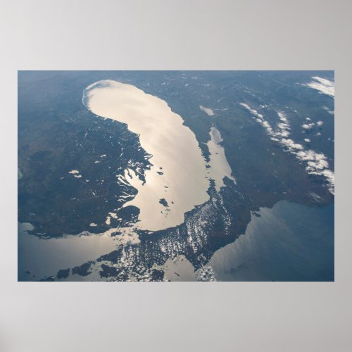 Sunglint Beams Off Lake Michigan Poster