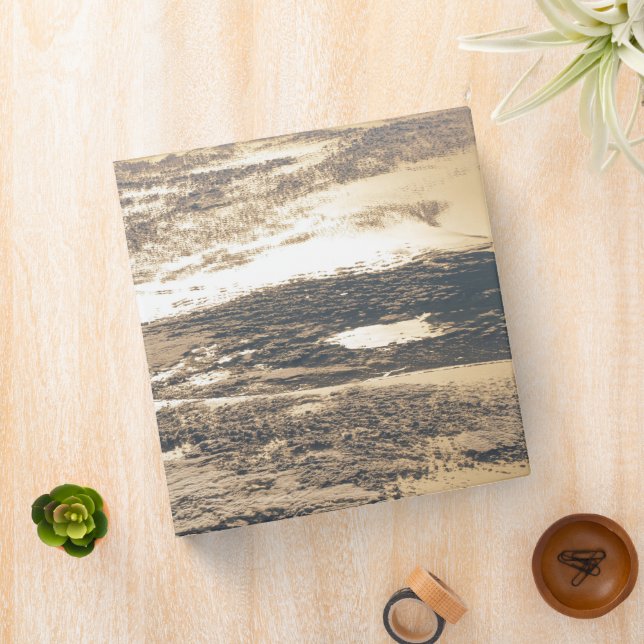 Sunglint Beams Off The Atlantic Ocean 3 Ring Binder (In Situ)