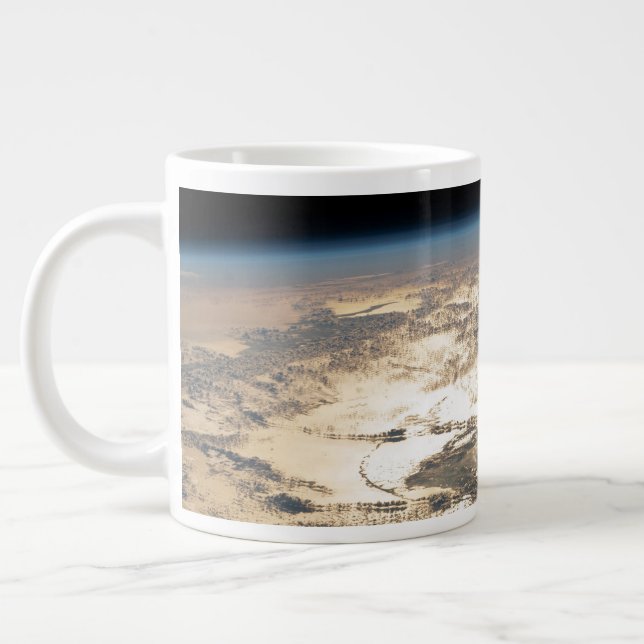 Sunglint Beams Off The Atlantic Ocean Giant Coffee Mug (Left)