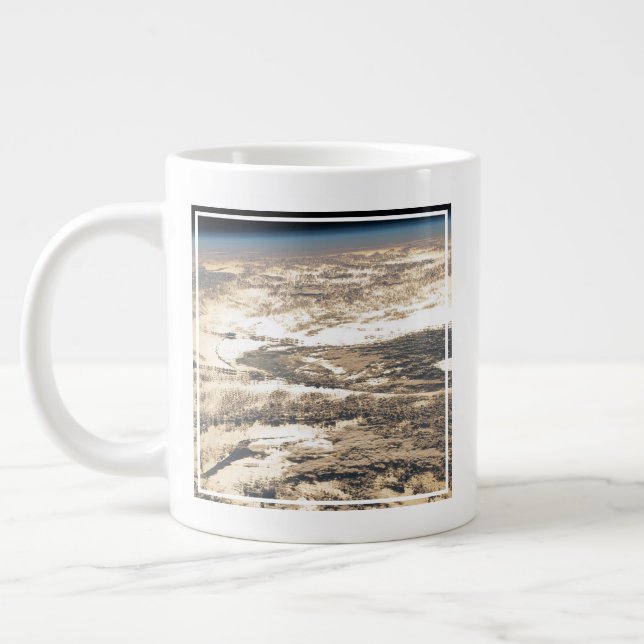 Sunglint Beams Off The Atlantic Ocean Giant Coffee Mug (Left)