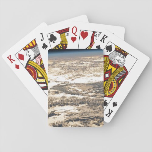 Sunglint Beams Off The Atlantic Ocean Playing Cards