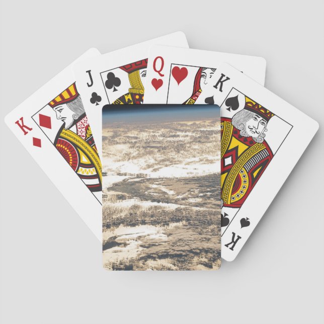Sunglint Beams Off The Atlantic Ocean Poker Cards (Back)