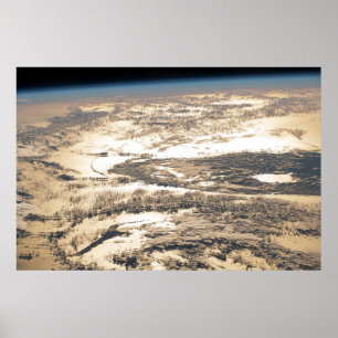 Sunglint Beams Off The Atlantic Ocean Poster