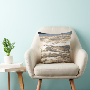 Sunglint Beams Off The Atlantic Ocean Throw Pillow
