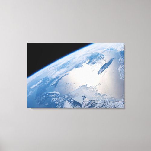 Sunglint Off The Gulf Of St Lawrence In Canada Canvas Print