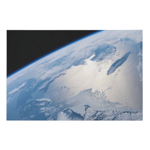 Sunglint Off The Gulf Of St Lawrence In Canada Faux Canvas Print