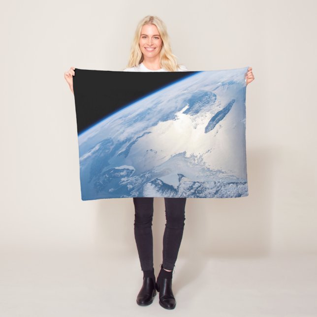Sunglint Off The Gulf Of St. Lawrence In Canada. Fleece Blanket (In Situ)