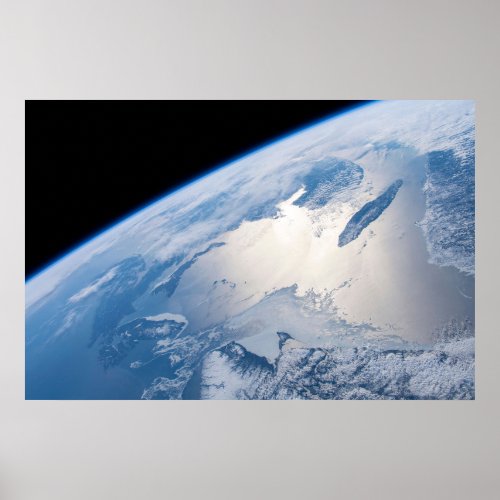 Sunglint Off The Gulf Of St Lawrence In Canada Poster