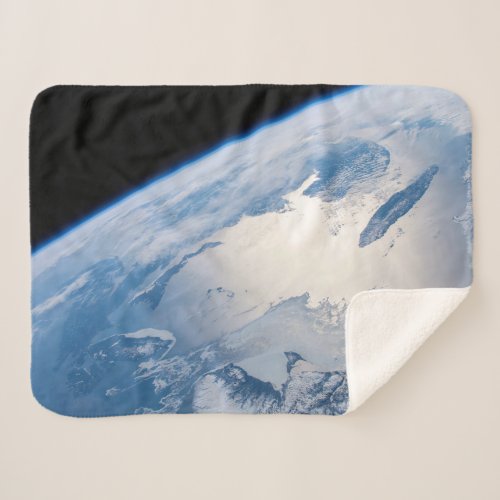 Sunglint Off The Gulf Of St Lawrence In Canada Sherpa Blanket