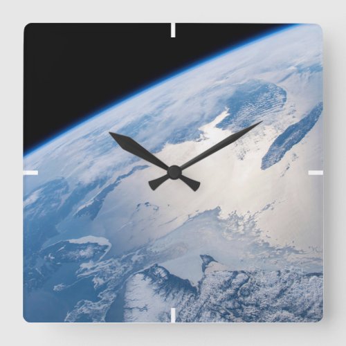 Sunglint Off The Gulf Of St Lawrence In Canada Square Wall Clock