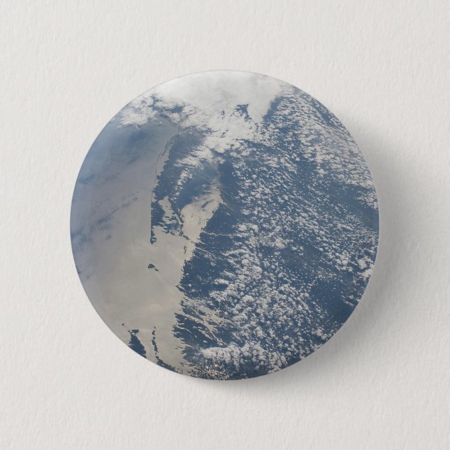 Sunglint On The Massachusetts Coastline. Button (Front)