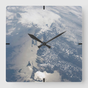 Sunglint On The Massachusetts Coastline. Square Wall Clock