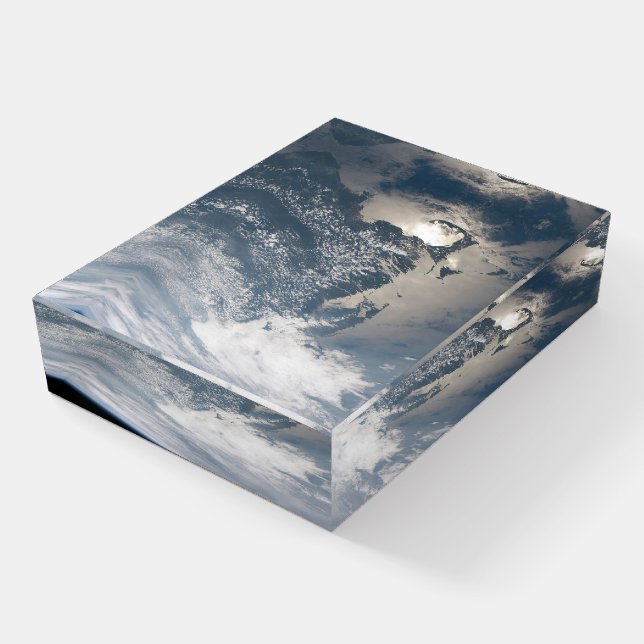 Sunglint On The Waters Of Earth. Paperweight (Angled)