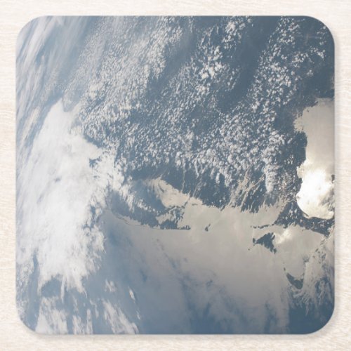 Sunglint On The Waters Of Earth Square Paper Coaster