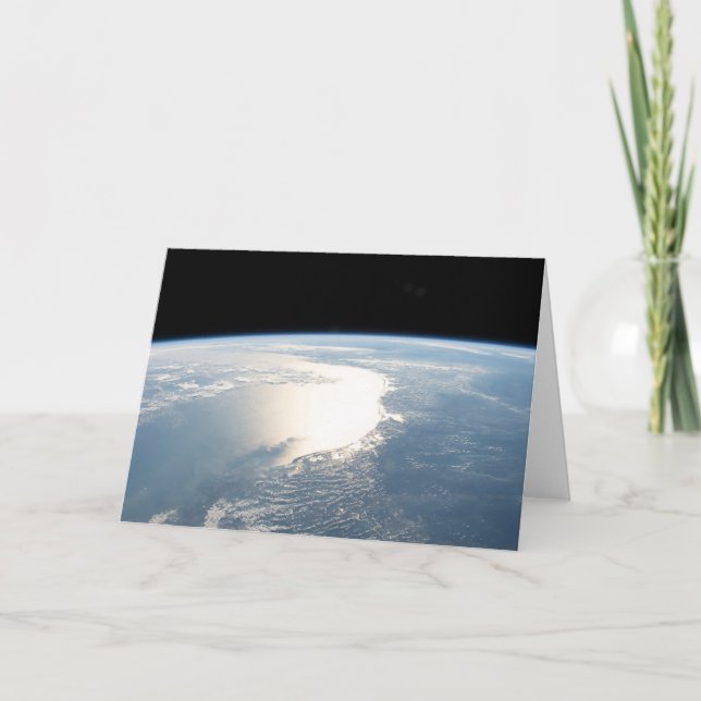 Sunglint Reflects Off The Gulf Of Mexico Card (Front)