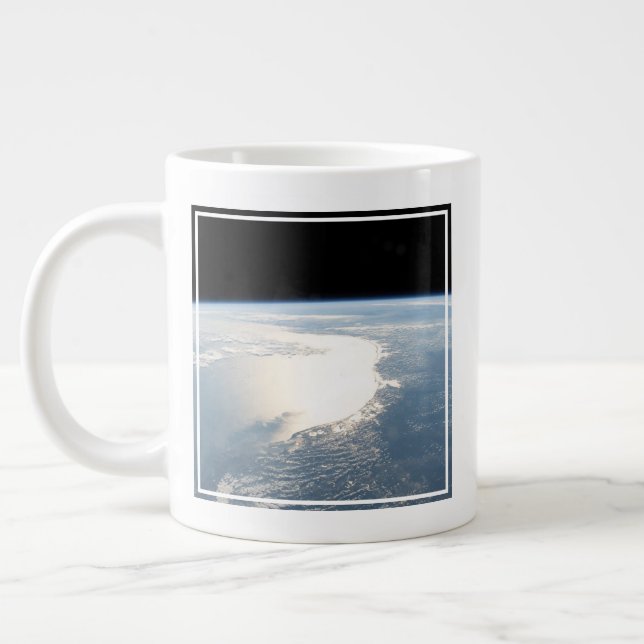 Sunglint Reflects Off The Gulf Of Mexico Giant Coffee Mug (Left)