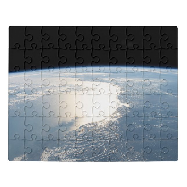 Sunglint Reflects Off The Gulf Of Mexico Jigsaw Puzzle (Puzzle Horizontal)