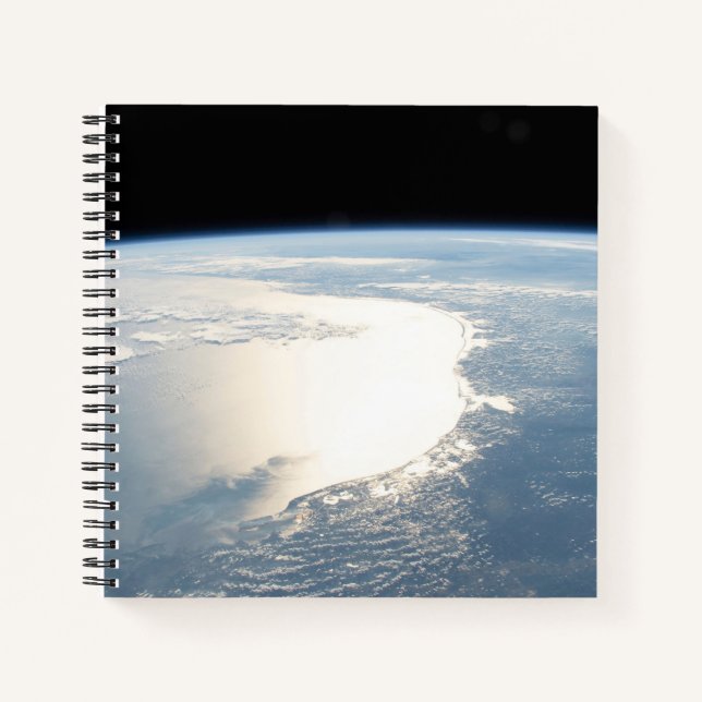 Sunglint Reflects Off The Gulf Of Mexico Notebook (Front)