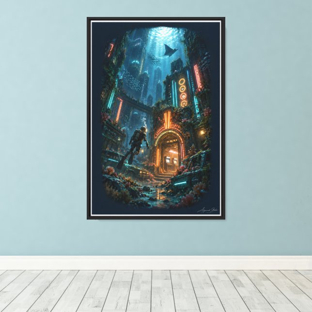 Sunken Arcade Canvas Print (Insitu(Wood Floor))