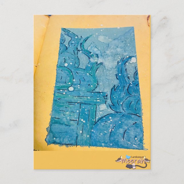 Sunken Lemuria Watercolor Art Postcard (Front)