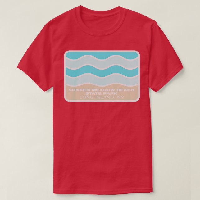 Sunken Meadow Beach State Park Long Island Crashin T-Shirt (Design Front)