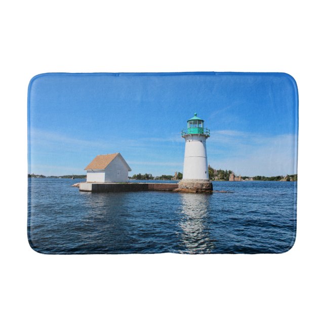 Sunken Rock Lighthouse, New York Bath Mat (Front)