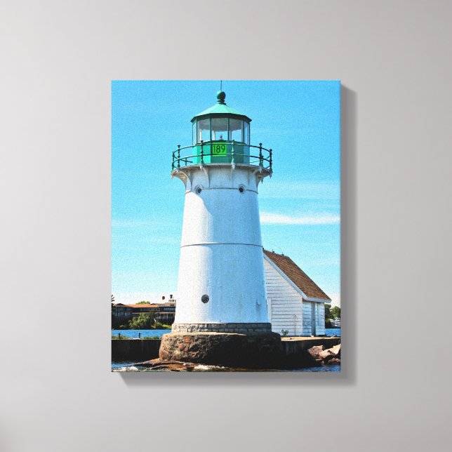 Sunken Rock Lighthouse, New York Canvas Print (Front)