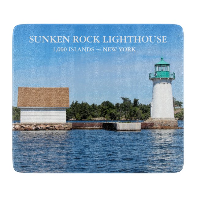 Sunken Rock Lighthouse, New York Cutting Board (Front)
