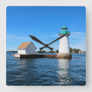 Sunken Rock Lighthouse, New York Wall Clock