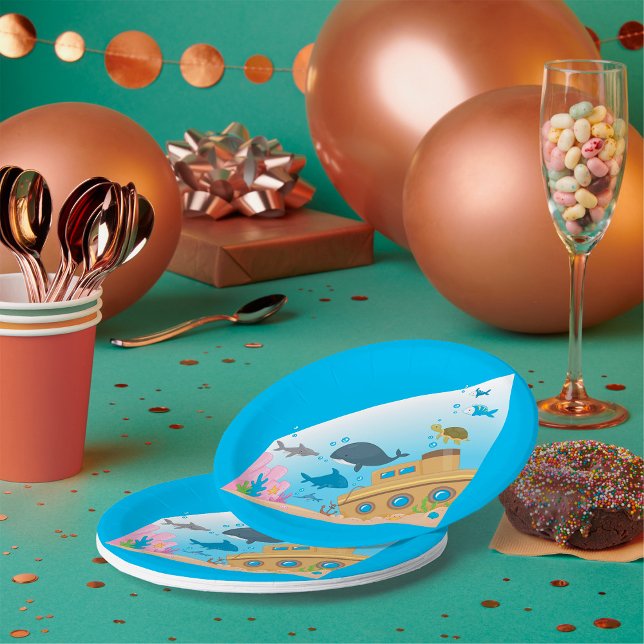 Sunken Ship And Fish Paper Plates (Creator Uploaded)