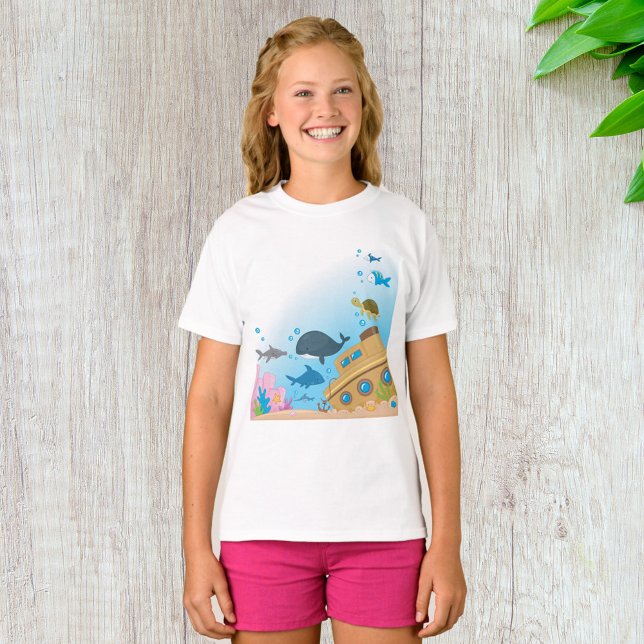 Sunken Ship And Fish T-Shirt (Creator Uploaded)