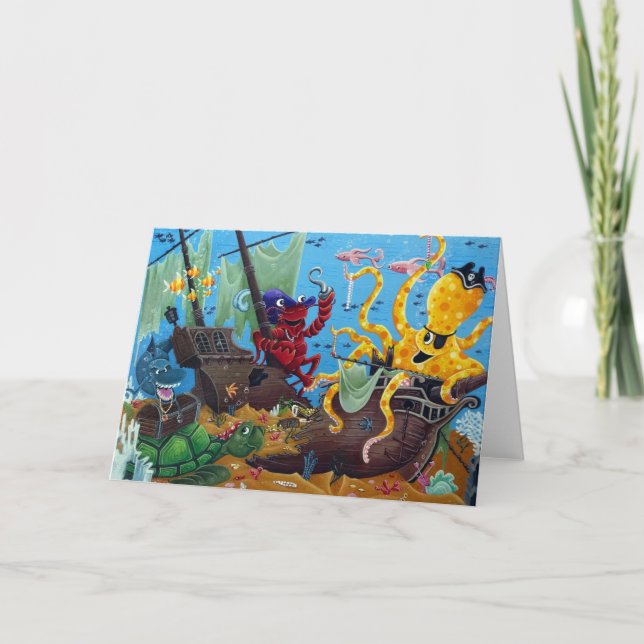 Sunken Ship Greeting Card (Front)