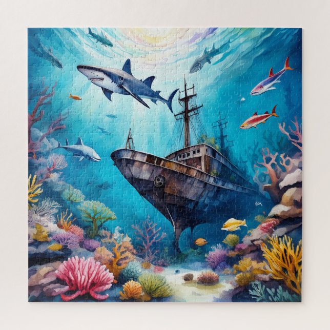 Sunken Ship Jigsaw Puzzle (Vertical)