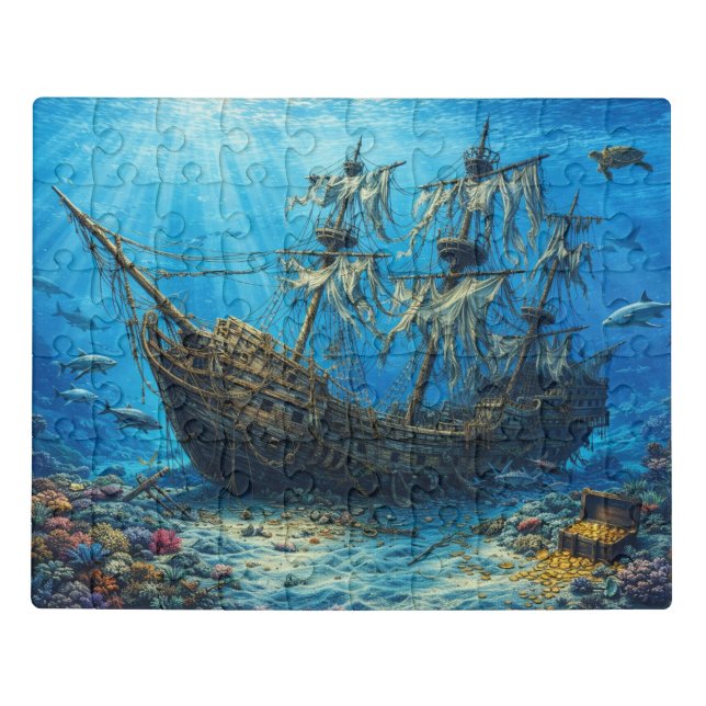 Sunken Ship Underwater Puzzle (Puzzle Horizontal)