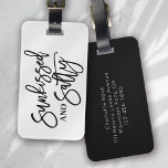 Sunkissed and Salty Calligraphy Luggage Tag<br><div class="desc">Level up your luggage with this gorgeous personalized luggage tag</div>
