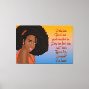 Sunkissed Beauty with Poem Canvas Print
