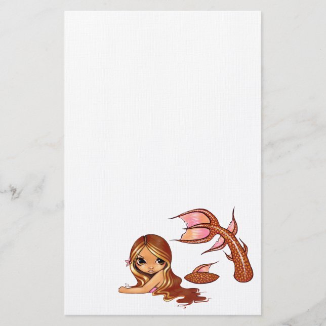 "Sunkissed Mermaid" Stationery (Front)
