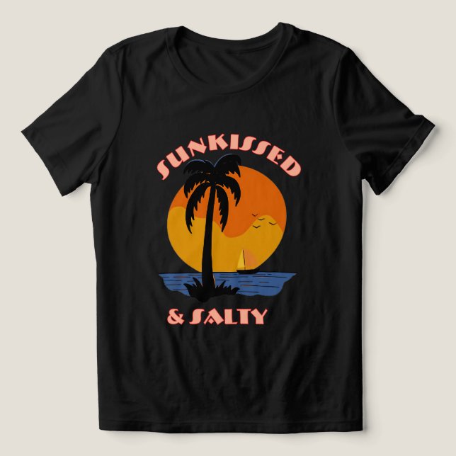 Sunkissed & Salty T-Shirt Tri-Blend Shirt (Design Front)