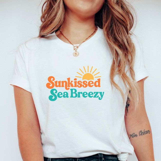 Sunkissed Sea Breezy; Retro Surf-Inspired  Summer  T-Shirt (Creator Uploaded)