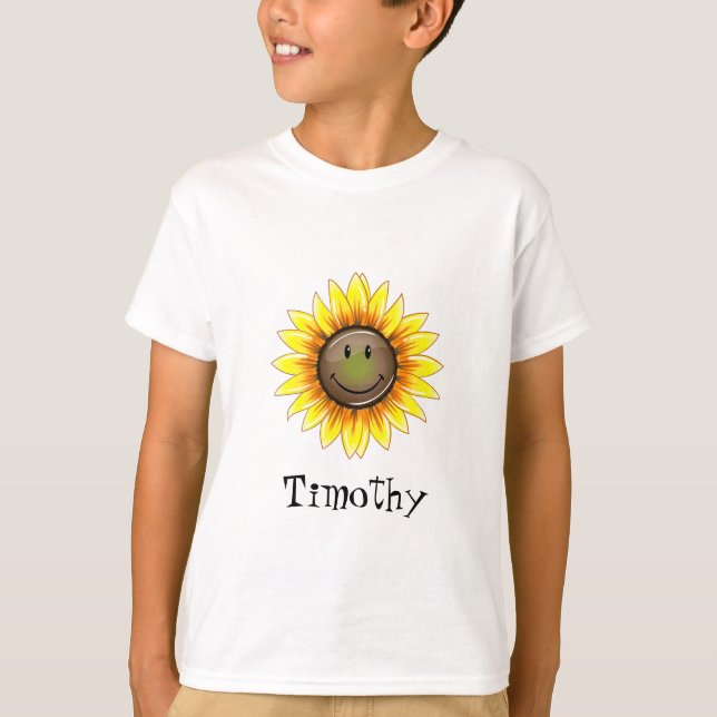Sunkissed Smiling Sunflower T-Shirt (Front)