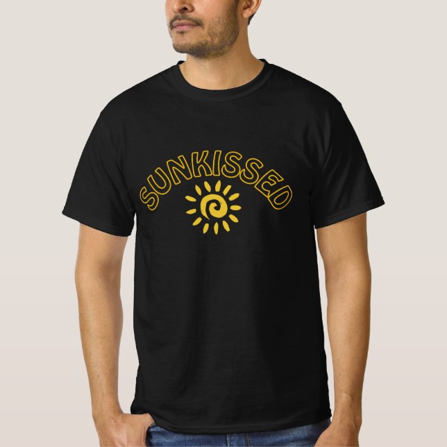 Sunkissed T Shirt  Design Summer Sea Beach Sunset  (Front)