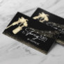 Sunless Tanning Mobile Spray Tan Chic Black & Gold Business Card