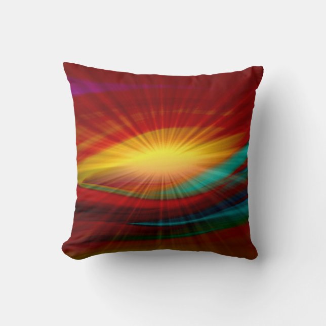 Sunlight Abstract Art Throw Pillow (Front)