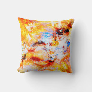 Sunlight. Abstract beautiful multicolor bright art Throw Pillow