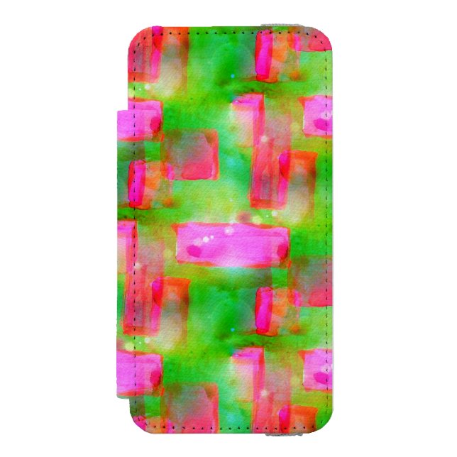 Sunlight abstract painted yellow, pink incipio iPhone wallet case (Folio Front)