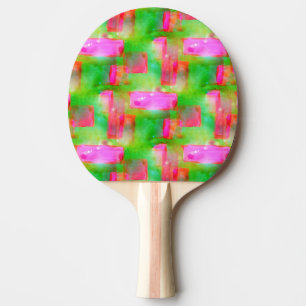 Sunlight abstract painted yellow, pink Ping-Pong paddle