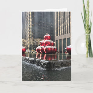 Sunlight and Snow NYC Rockefeller Center Christmas Holiday Card