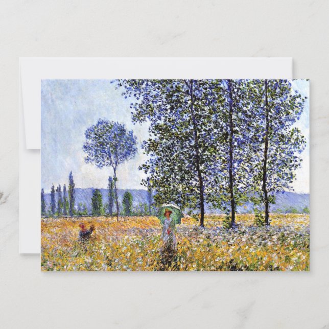 Sunlight Effect under the Poplars, famous artwork, Card (Front)