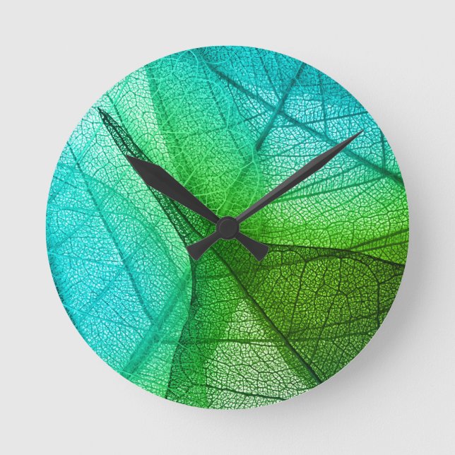 Sunlight Filtering Through Transparent Leaves Round Clock (Front)